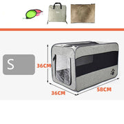 Folding Pet Travel Carrier Bag – Portable Fabric Cage with Safety Zippers